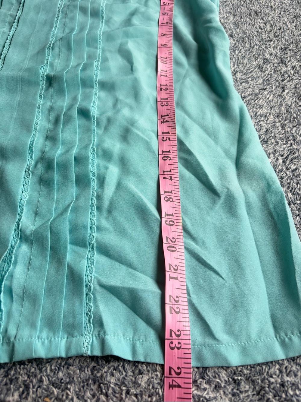 Jason Wu Aqua Pintuck Short Sleeve Blouse - Picture 11 of 13